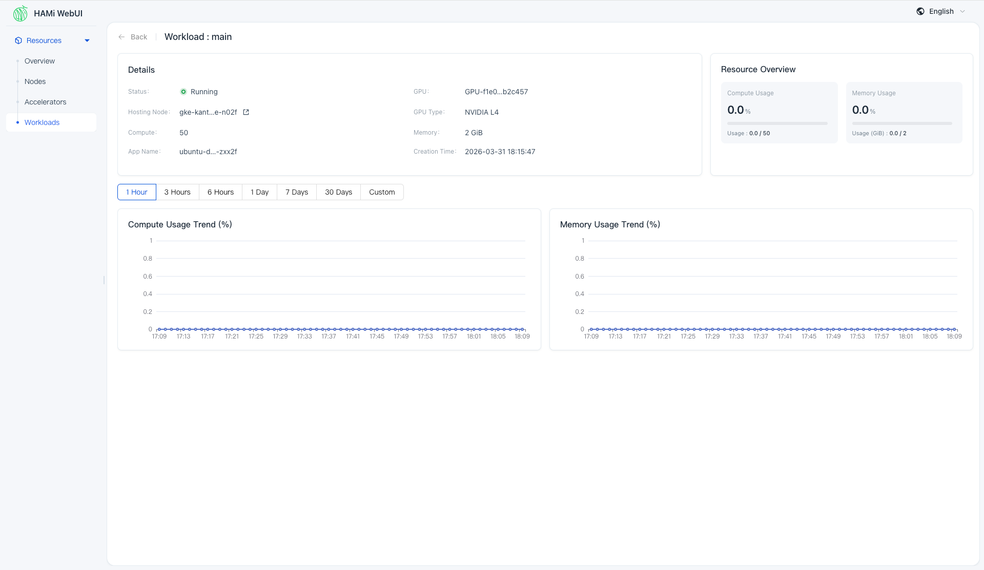 HAMi WebUI Workload Details